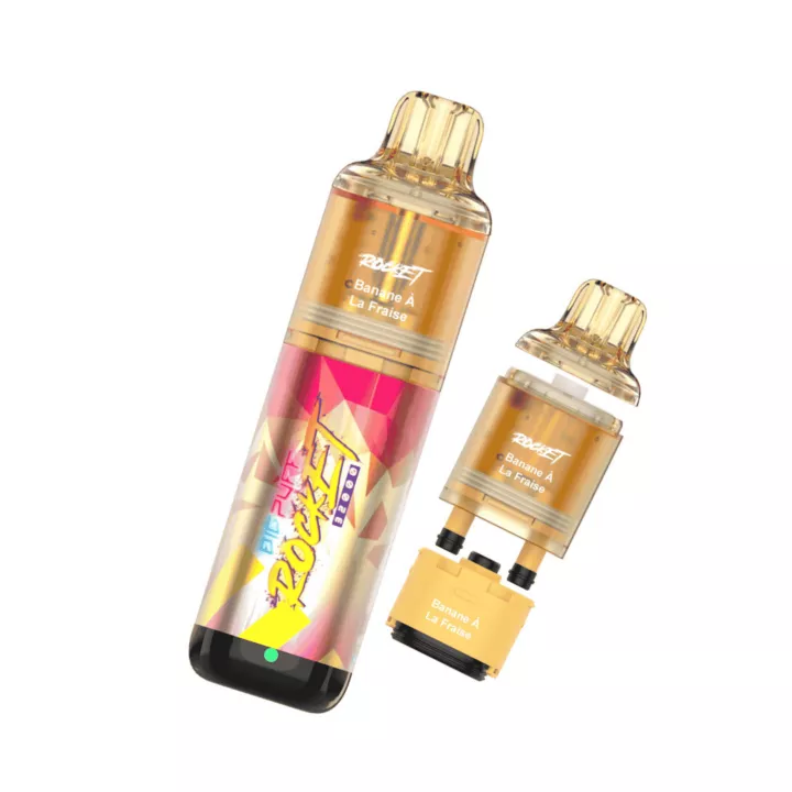 Puff Rocket 32 000 bouff&eacute;es - saveur banane &agrave; la fraise | E-Garette
