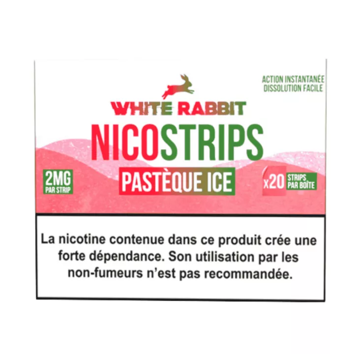Nicostrips - Past&egrave;que Ice : substituts de nicotine  - E-Garette