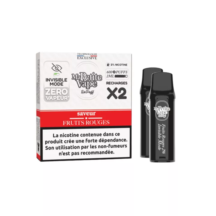 Cartouche Puff Repuff Past&egrave;que Fraise Acidul&eacute;e Par 2 - Ma Petite Vape