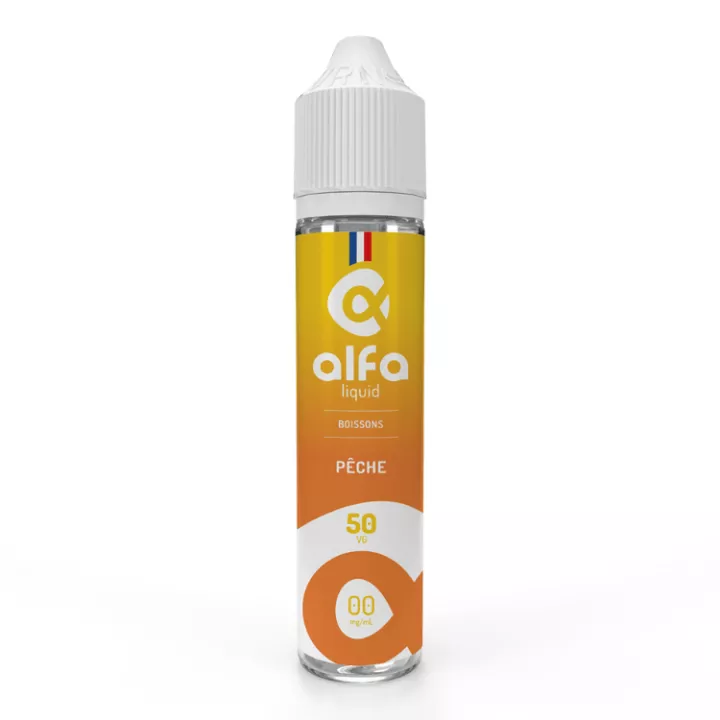 E-liquide P&ecirc;che  50 ml Alfaliquid