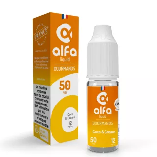 E-Liquid Coco & Cream - Gourmands - 10ml - Alfaliquid