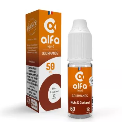E-Liquide Nuts & Custard - Gourmands - 10ml - Alfaliquid 0