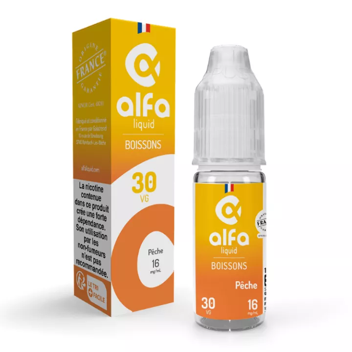 E-Liquid P&ecirc;che  10 ml - Alfaliquid