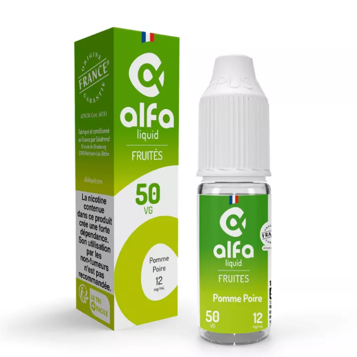 E-Liquid Pomme Poire 10 ml - Alfaliquid