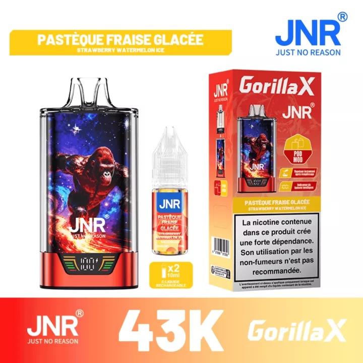 Puff saveur past&egrave;que fraise glac&eacute;e | Gorilla X 43K | JNR