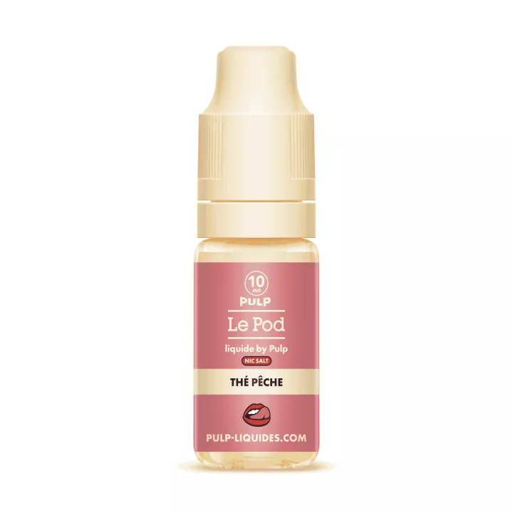 E-liquide au sel de nicotine Le Pod Liquide Th&eacute; P&ecirc;che - Pulp