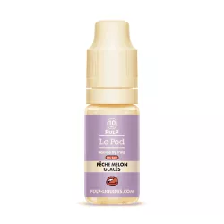 E-Liquide Sels de Nicotine P&ecirc;che Melon Glac&eacute;s - Le Pod Liquide - 10ml - Pulp