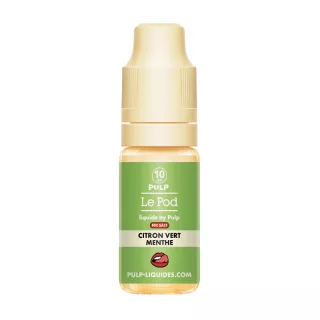 E-Liquide Sels de Nicotine Citron Vert Menthe - Le Pod Liquide - 10ml - Pulp
