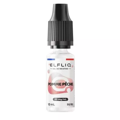 E-Liquide Sels de Nicotine Pomme Pêche - Elfliq Made In France - 10ml - Elfbar 0