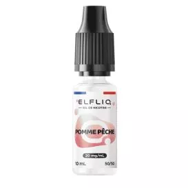 E-Liquide Sels de Nicotine Pomme Pêche - Elfliq Made In France - 10ml - Elfbar