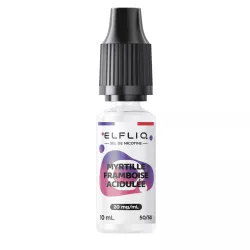 E-Liquid Nikotinsalze Myrtille Framboise Acidul&eacute;e - Elfliq Made In France - 10ml - Elfbar