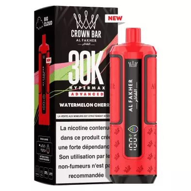 Puff Cartouche Watermelon Cherry - Crown Bar Hyper Max Advanced 30K - Al Fakher 0