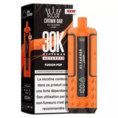 Puff Cartouche Fusion Pop - Crown Bar Hyper Max Advanced 30K - Al Fakher 0