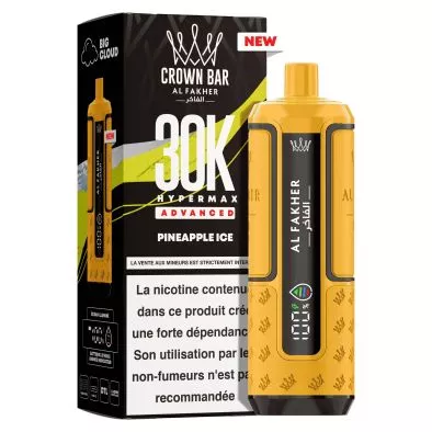 Puff Cartouche Pineapple Ice - Crown Bar Hyper Max Advanced 30K - Al Fakher 0