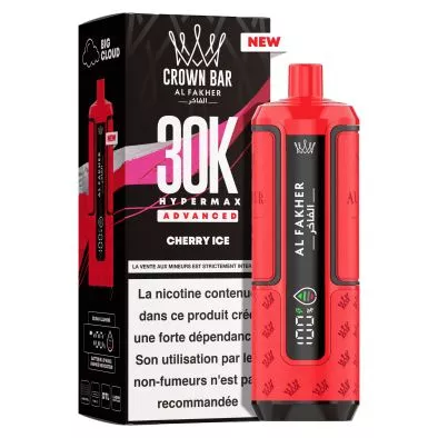 Puff Cartouche Cherry Ice - Crown Bar Hyper Max Advanced 30K - Al Fakher 0
