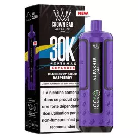 Puff Cartouche Blueberry Sour Raspberry - Crown Bar Hyper Max Advanced 30K - Al Fakher