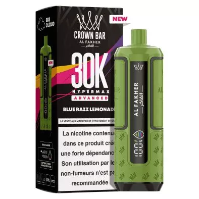 Puff Cartouche Blue Razz Lemonade - Crown Bar Hyper Max Advanced 30K - Al Fakher 0