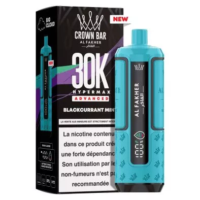 Puff Cartouche Blackcurrant Mint - Crown Bar Hyper Max Advanced 30K - Al Fakher 0