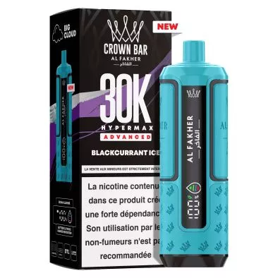 Puff Cartouche Blackcurrant Ice - Crown Bar Hyper Max Advanced 30K - Al Fakher 0