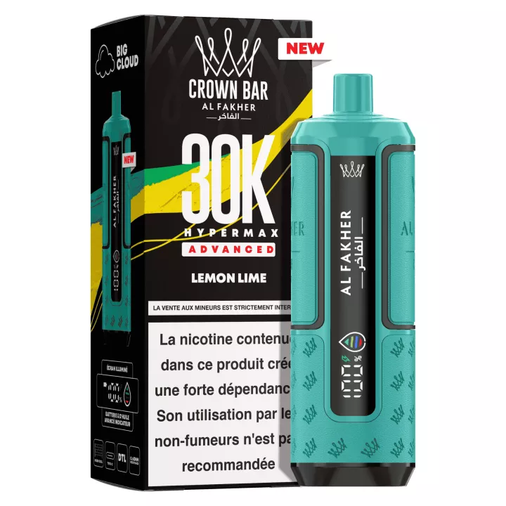 Puff Crown Bar Hyper Max 30K | Zitrone Limette | Al Fakher