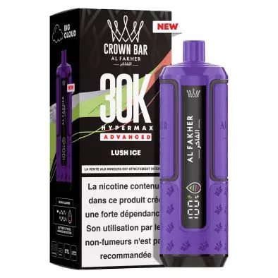 Puff Cartouche Lush Ice - Crown Bar Hyper Max Advanced 30K - Al Fakher 0
