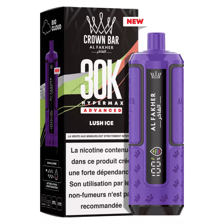 Puff Crown Bar Hyper Max 30K | Eiskalte Wassermelone | Al Fakher