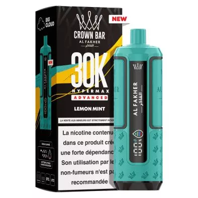 Puff Cartouche Lemon Mint - Crown Bar Hyper Max Advanced 30K - Al Fakher 0