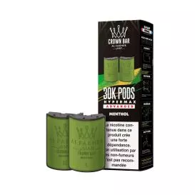 Cartouche Puff - Menthol - Crown Bar Hyper Max Pod 30K - Al Fakher