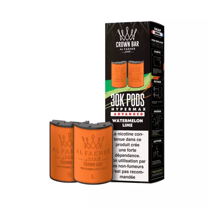 Crown Bar Hyper Max Kartusche | 30K Watermelon Lime | Al Fakher