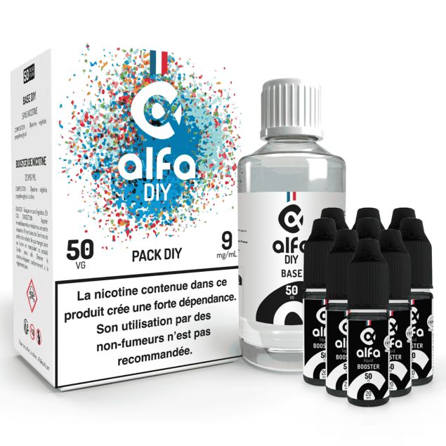 Pack DIY pour base nicotinée 50/50 - 200 ml - Alfa DIY