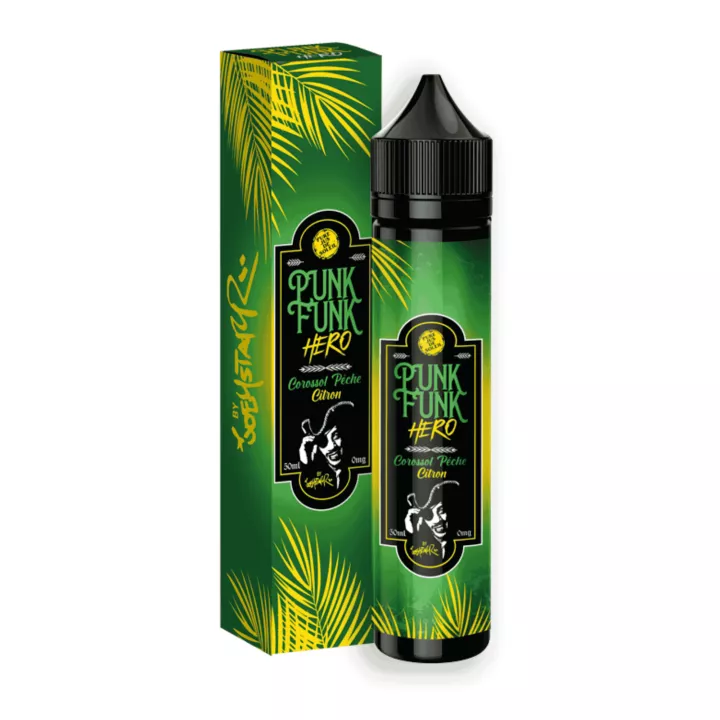 E-Liquid Corossol P&ecirc;che Citron - Punk Funk Hero - 50ml - Vapeology