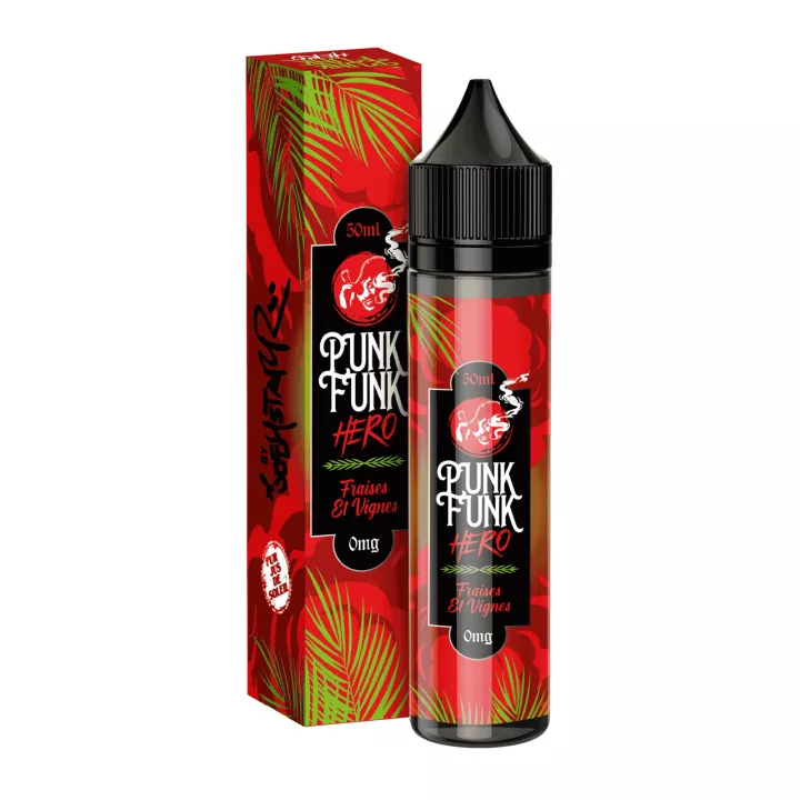 E-Liquid Fraise et Vignes - Punk Funk Hero - 50ml - Vapeology