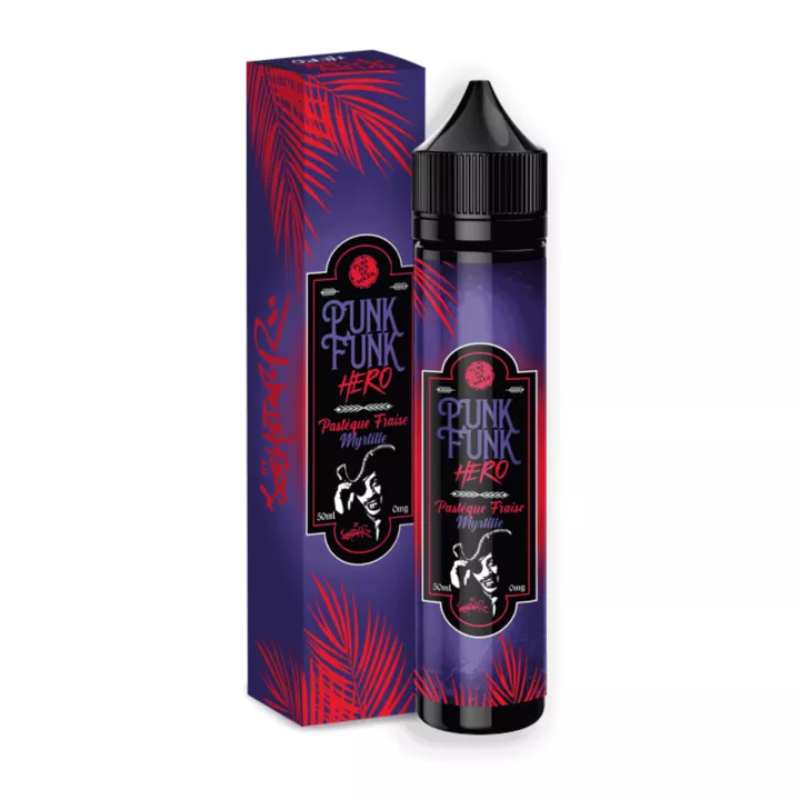 E-Liquid Past&egrave;que Fraise Myrtille - Punk Funk Hero - 50ml - Vapeology