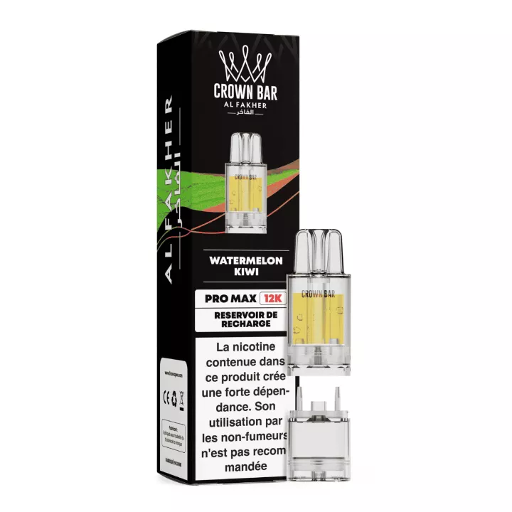 Cartouche Puff Watermelon Kiwi - Crown Bar Pro Max 12K - Al Fakher