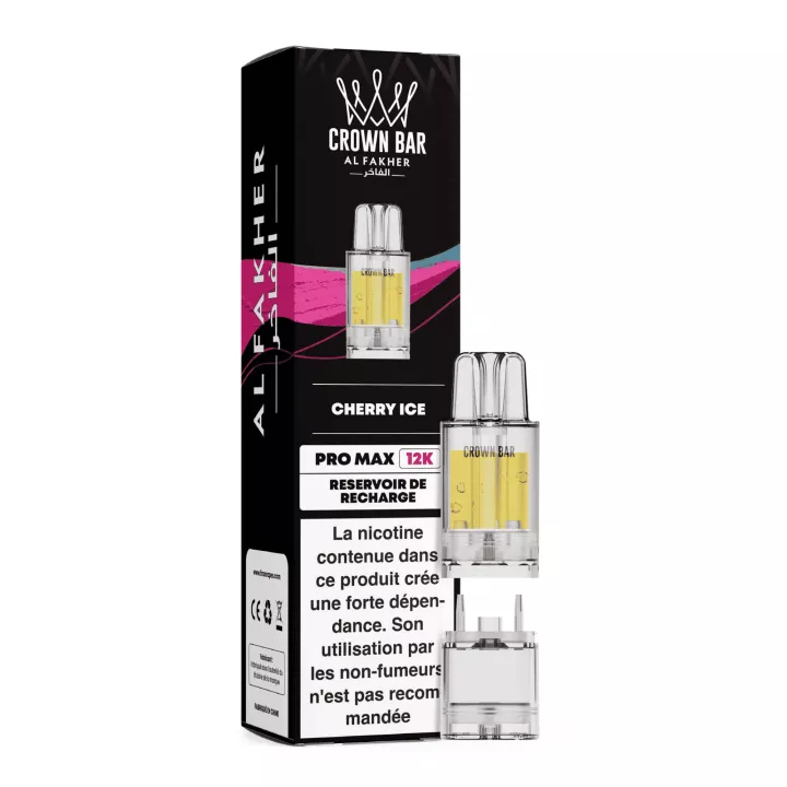 Cartouche Puff Cherry Ice - Crown Bar Pro Max 12K - Al Fakher