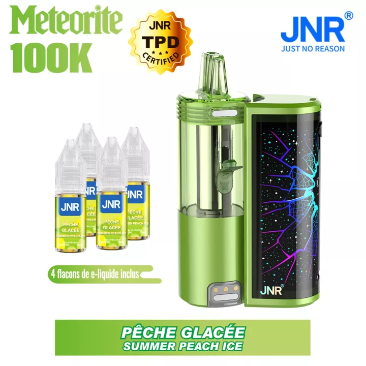 Puff JNR Meteorite 100K | avec e-liquide Summer Peach Ice