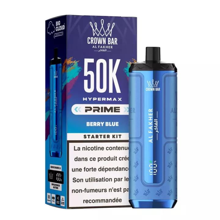 Crown Bar Hyper Max Prime 50K | Kit complet | Al Fakher