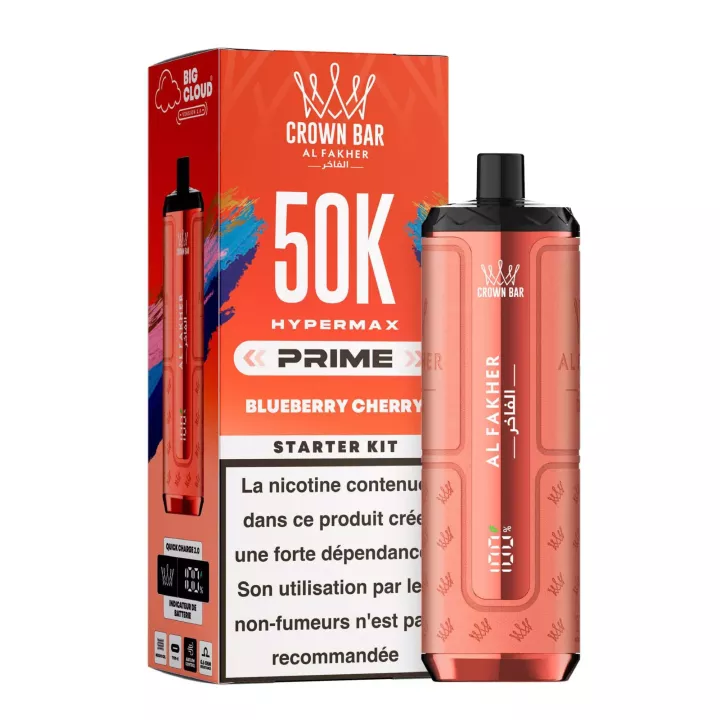 Crown Bar Hyper Max Prime 50K | Kit complet | Al Fakher