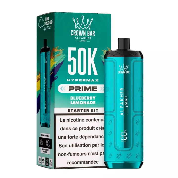 Crown Bar Hyper Max Prime 50K | Kit complet | Al Fakher