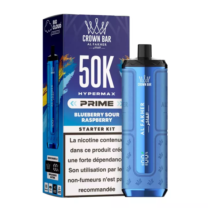 Crown Bar Hyper Max Prime 50K | Kit complet | Al Fakher