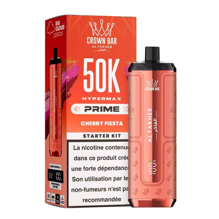 Crown Bar Hyper Max Prime 50K | Kit complet | Al Fakher
