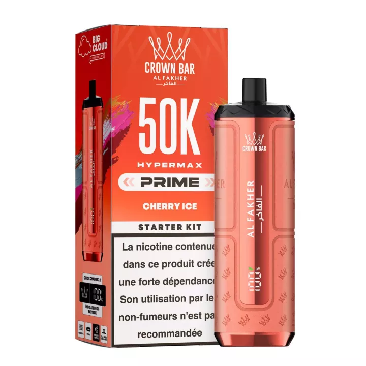 Crown Bar Hyper Max Prime 50K | Kit complet | Al Fakher