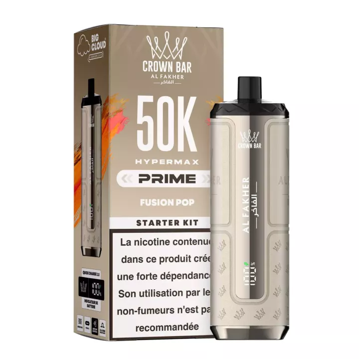 Crown Bar Hyper Max Prime 50K | Kit complet | Al Fakher