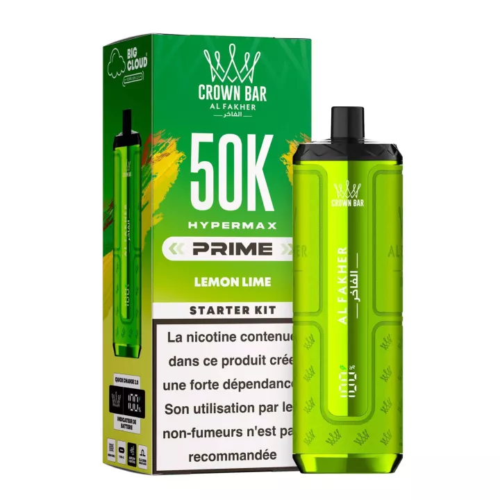 Crown Bar Hyper Max Prime 50K | Kit complet | Al Fakher