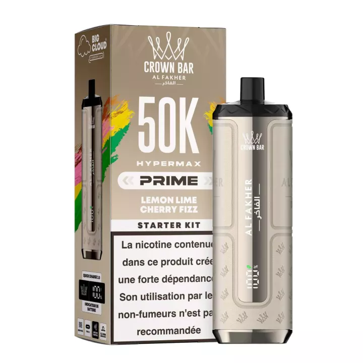 Crown Bar Hyper Max Prime 50K | Kit complet | Al Fakher