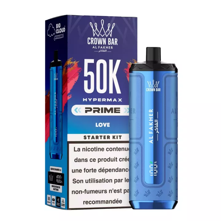 Crown Bar Hyper Max Prime 50K | Kit complet | Al Fakher