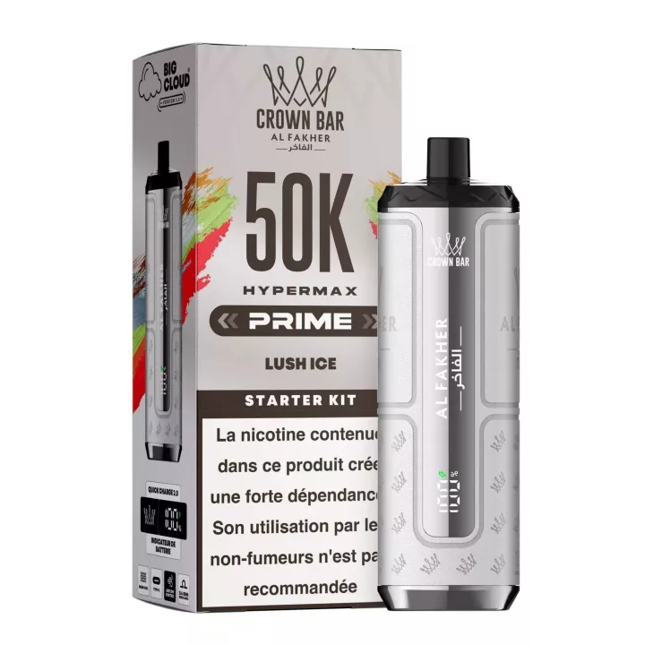 Crown Bar Hyper Max Prime 50K | Kit complet | Al Fakher