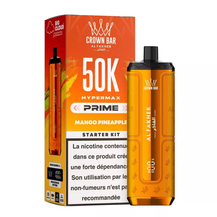 Crown Bar Hyper Max Prime 50K | Kit complet | Al Fakher