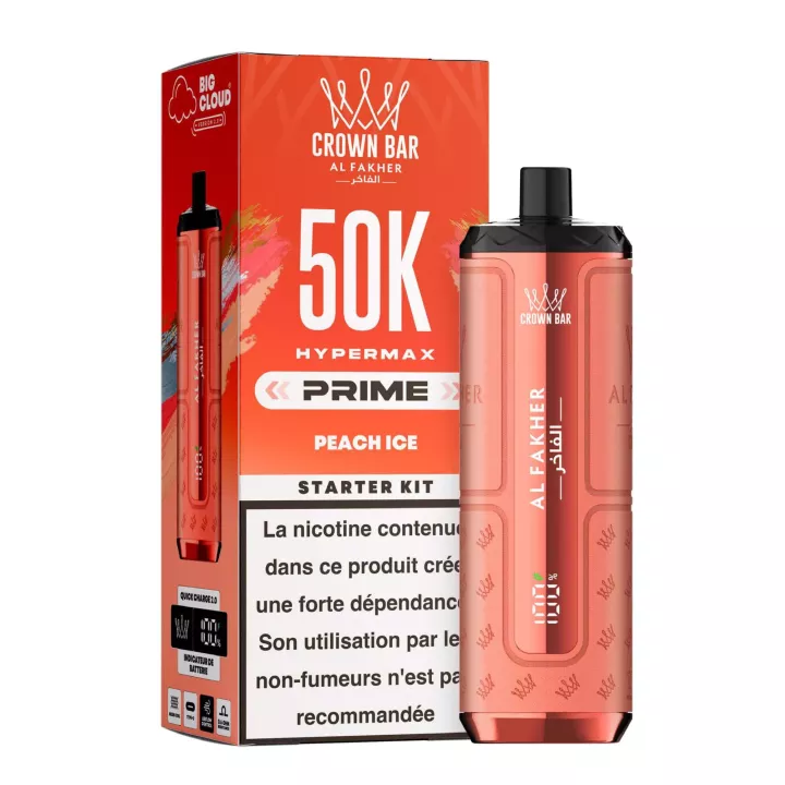 Crown Bar Hyper Max Prime 50K | Kit complet | Al Fakher