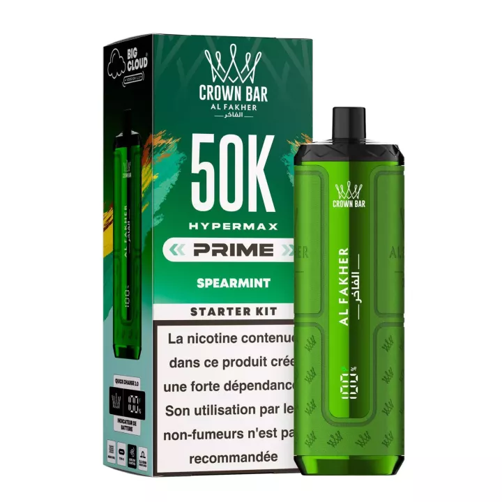 Crown Bar Hyper Max Prime 50K | Kit complet | Al Fakher